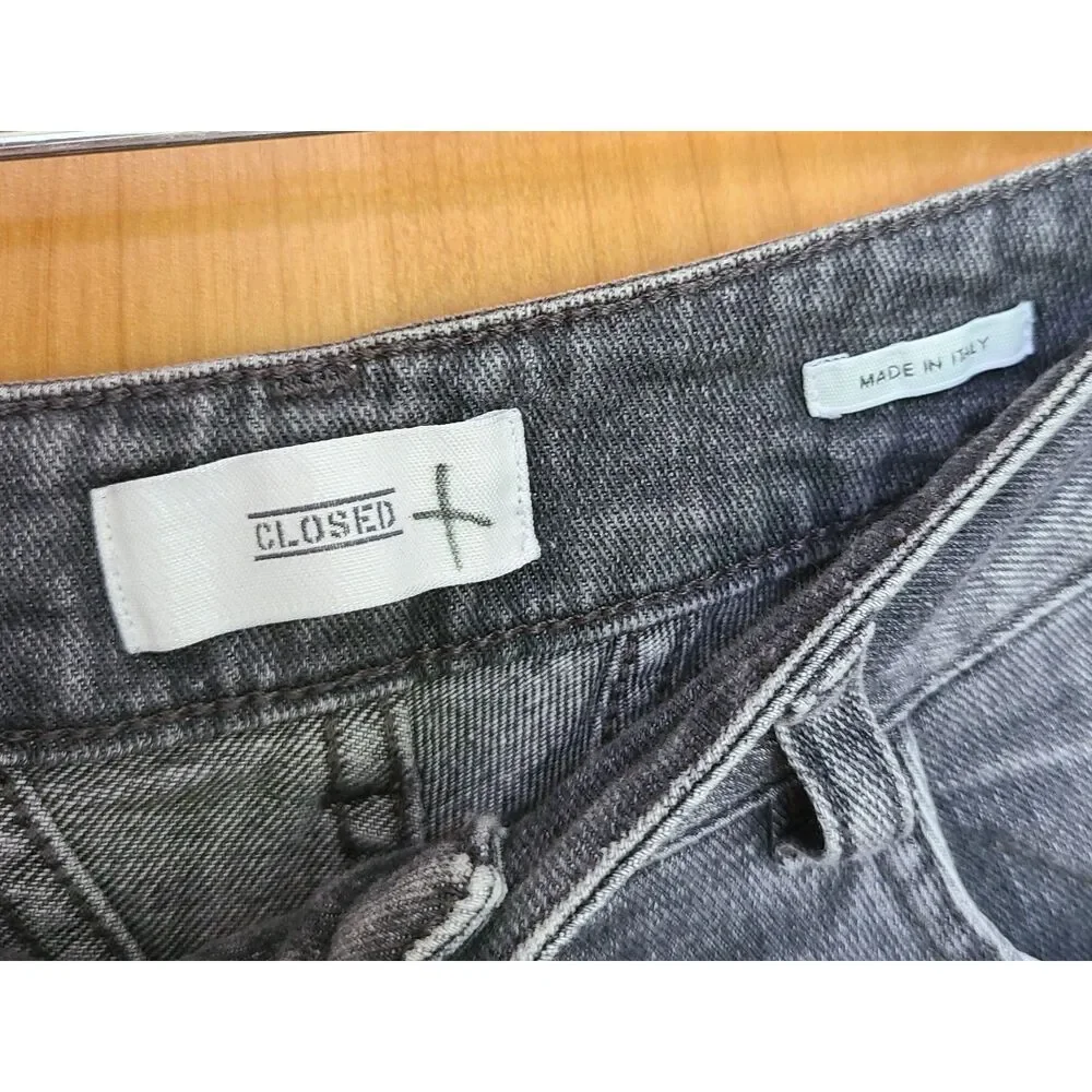Closed Gray‎ Skinny Jeans Sz 8 Stretch Mid Rise Made in Italy Minimalist Basic